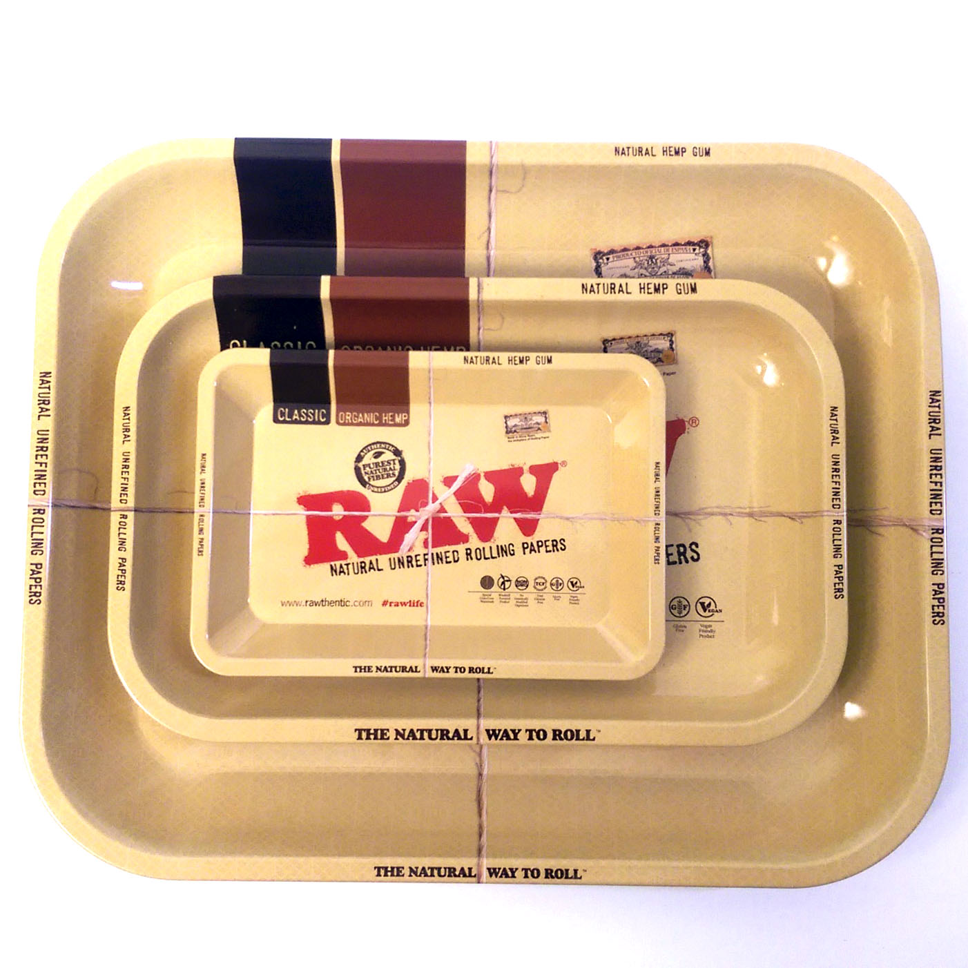 RAW Gift Set Classic Metal Rolling Tray With Assorted RAW Papers &  Accessories